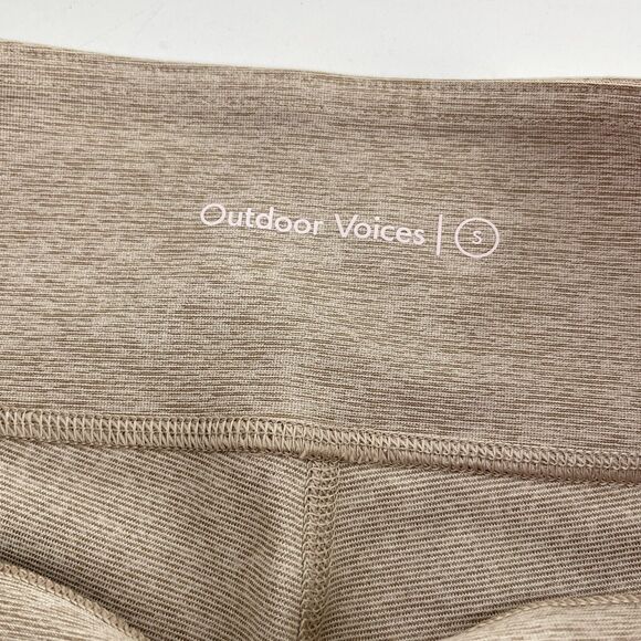 Outdoor Voices 26” length Tan Gray tri- tone leggings Athletic Pocket Size S Exc - Picture 4 of 4